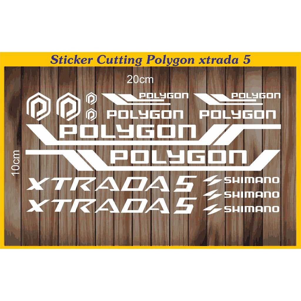 Jual Cutting Stiker Polygon Extrada 5 Variasi Sepeda Sticker Frame ...