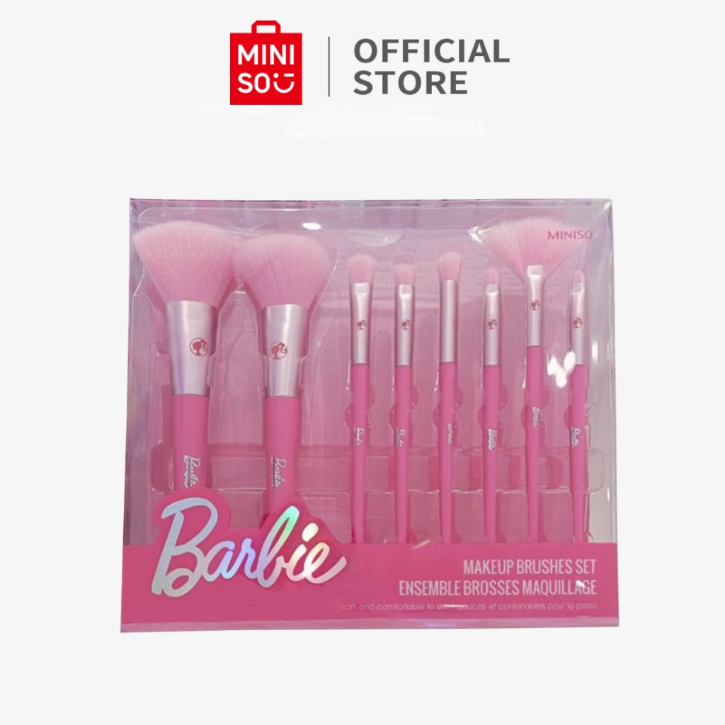 Jual Miniso Official Barbie Series Makeup Brush Set Miniso x Barbie (8 ...