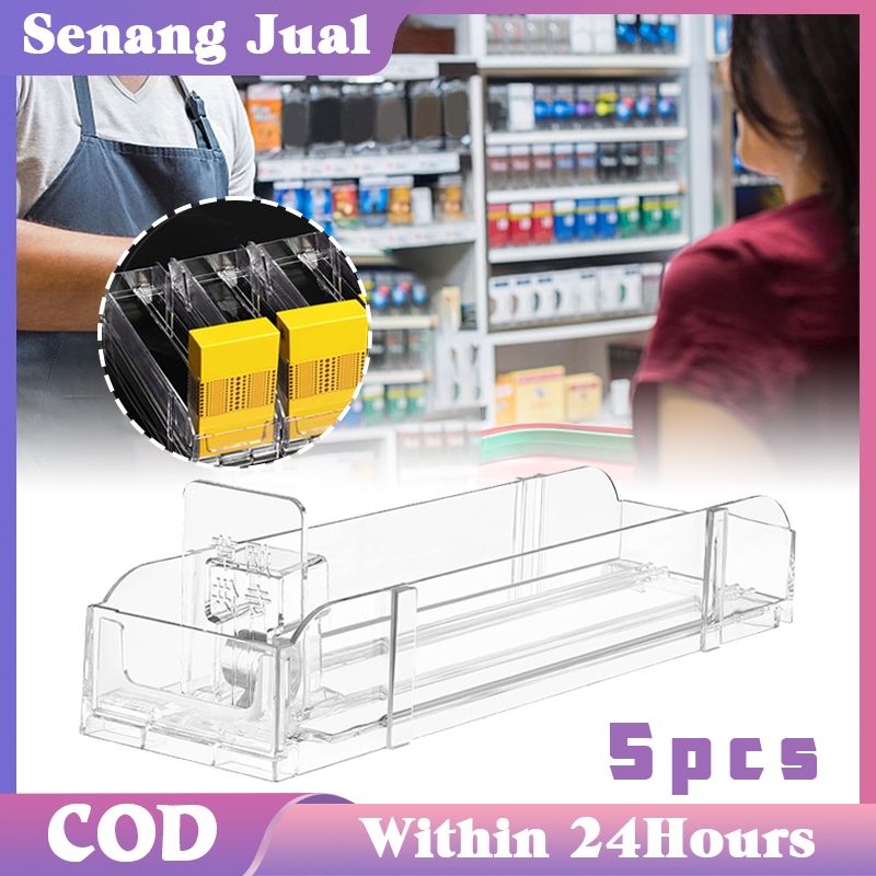 Jual 5Pcs Rak Display Acrylic Rak Pusher Secara Bilateral Supermarket ...
