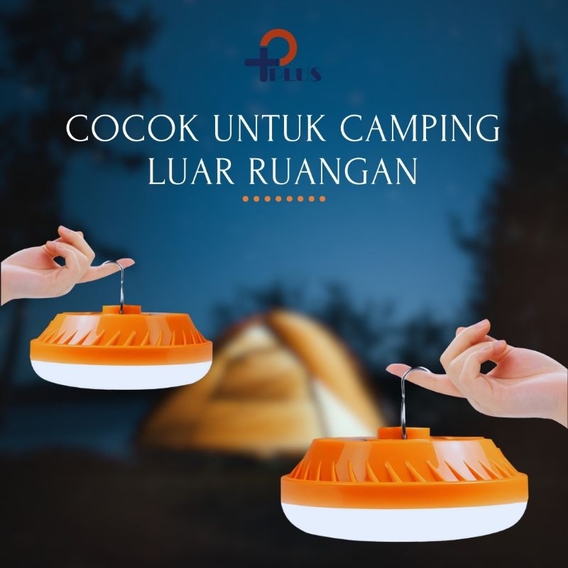 Jual [PPLUS] Lampu Emergency Tahan Lama LED 2 model Tenaga Surya + Cas USB Baterai Lithium Nyala