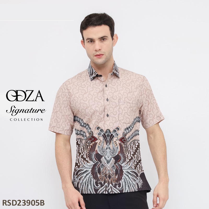 Jual Odza Kemeja Batik Pria Eksklusif Baju Cowok Lengan Pendek Jumbo