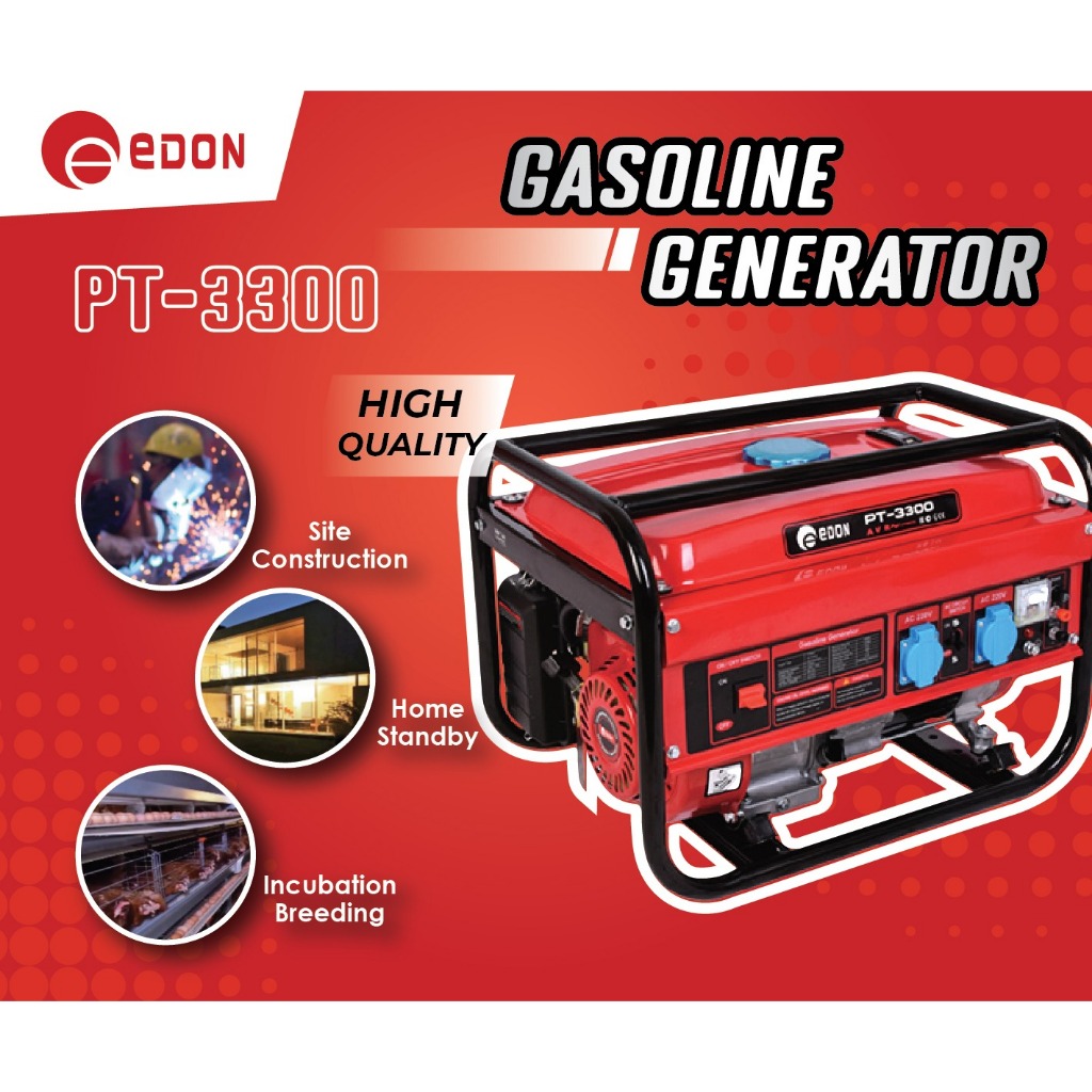 Jual Genset 3000 max 3300 watt EDON PT 3300 Genset bensin Edon / izumi ...