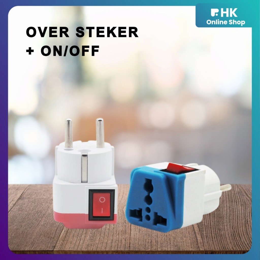 Jual HK-Over Steker Saklar on off / Colokan Kaki 3 Serbaguna + Saklar ...