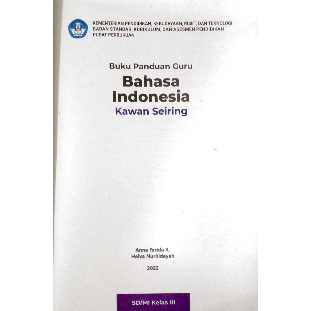 Jual BUKU GURU BAHASA INDONESIA KELAS 3 KURIKULUM PENGGERAK-MERDEKA SD ...