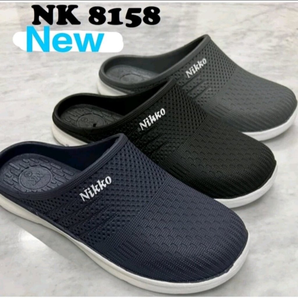 Jual Sepatu Sandal Selop Bakpao Nikko Hitam Sepatu Sandal Selop Kerja Sepatu Sandal Selop