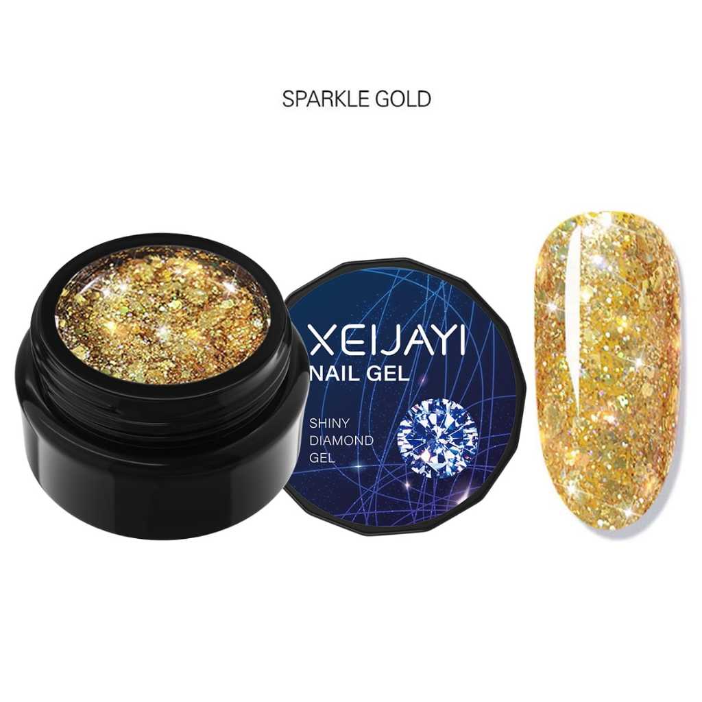 Jual XEIJAYI Shiny Diamond Gel Kutek Gel UV Nail Polish / Cat Kuku