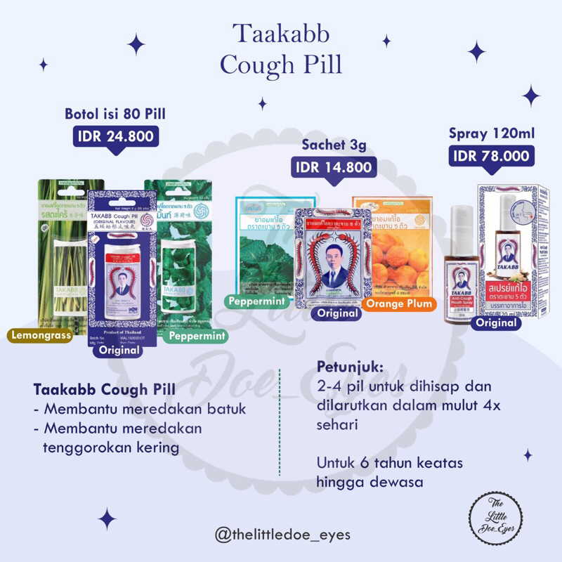 Jual TAKABB COUGH PILL OBAT BATUK CAP KELABANG BOTOL / SACHET | Shopee ...