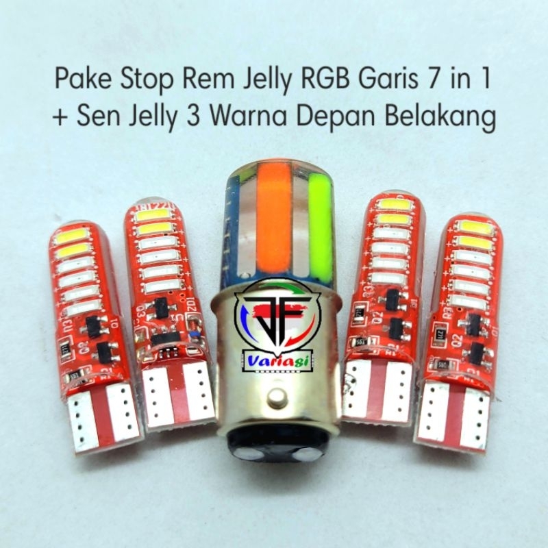 Jual Paket Lampu Stop Rem Jelly RGB Garis 7 in 1 Mode Flash dan Kedip ...