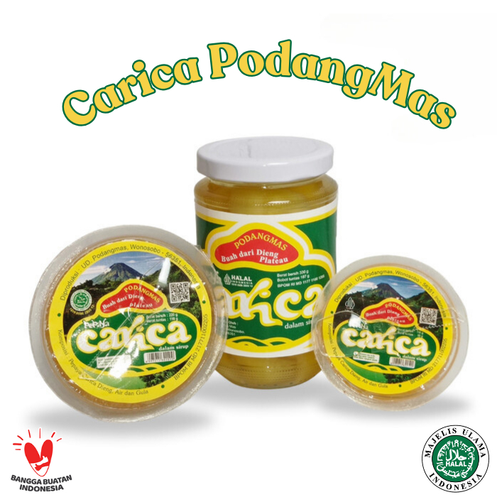 Jual Carica Dieng Wonosobo Merk Podang Mas Botol Cup Manisan Buah ...