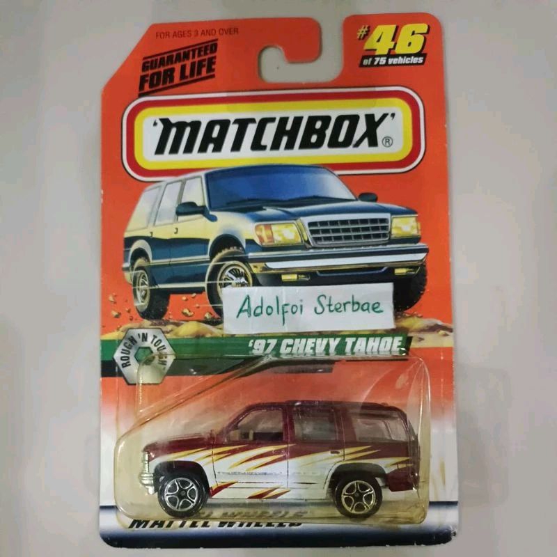 Jual matchbox 1997 Chevrolet tahoe 97 chevy tahoe fire chief rough n tough mbx metal ready for action national parks forest ranger fire 3 dept dial 911 fire fighters usa ohio city