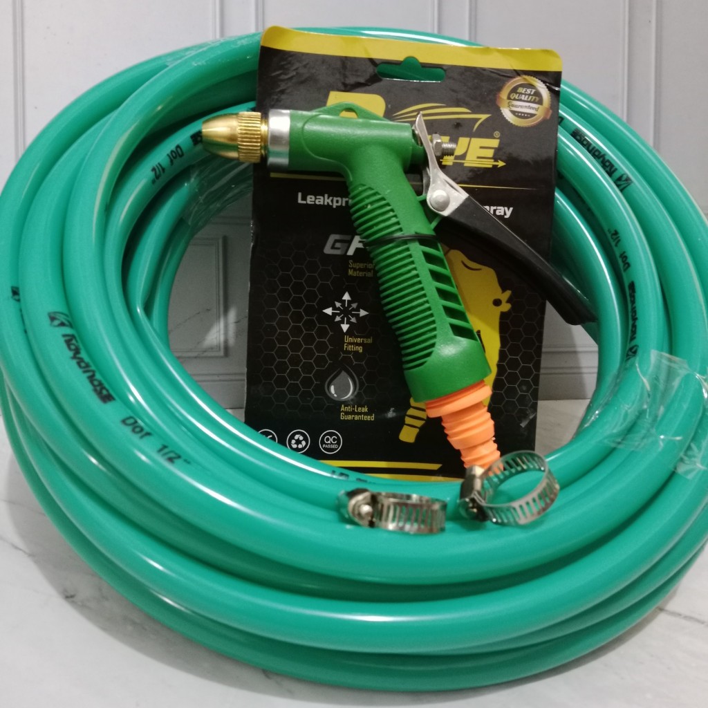 Selang Air Dop 1/2 Semprotan Nozzle Plastik Pistul Komplit