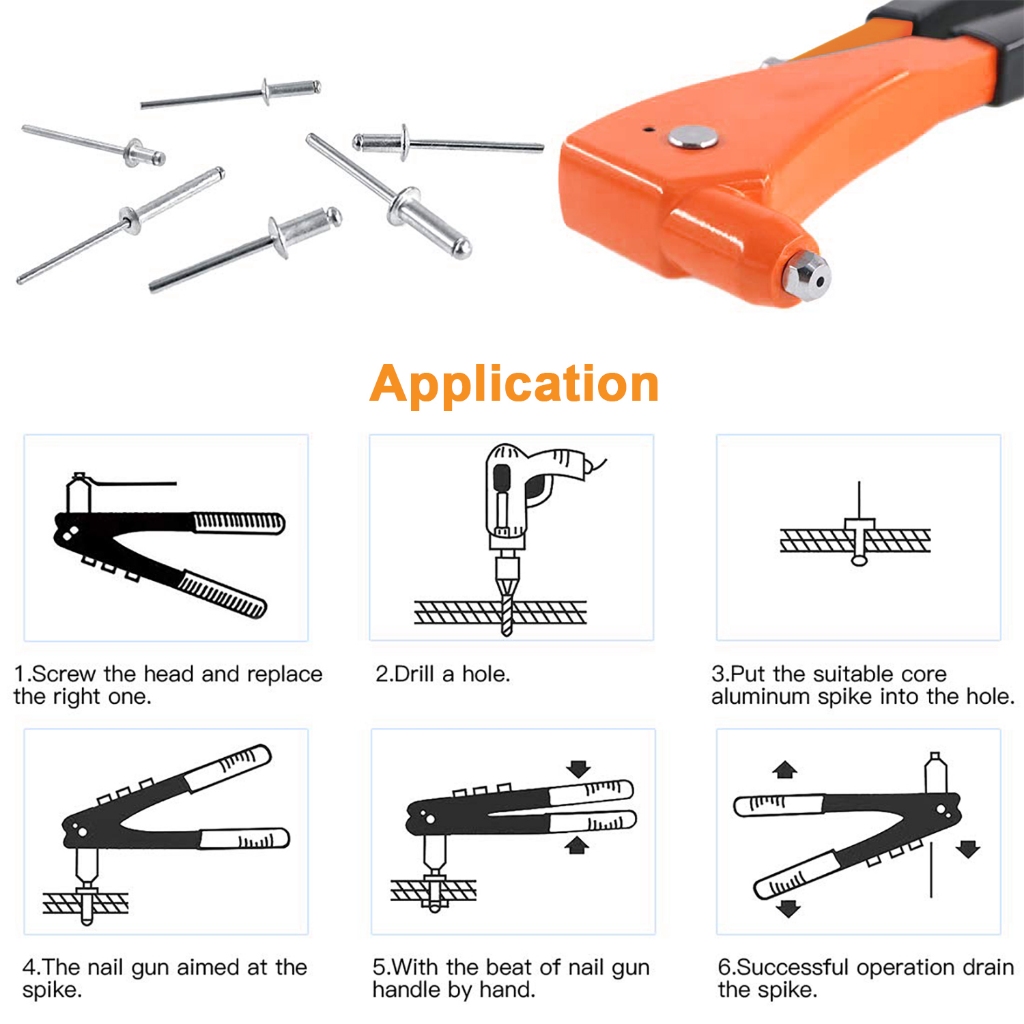 Jual JLD Tang Rivet/10.5 inch Tang paku rivet/2.4-4.8mm/Hand Riveter ...