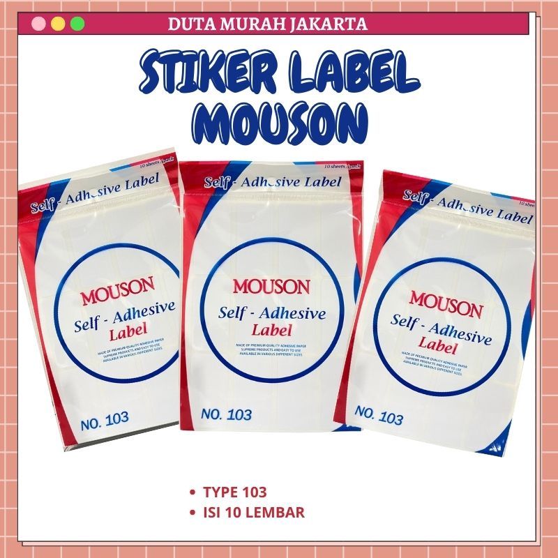 Jual Label Stiker Sticker Self Adhesive Labels Stiker Tempel No 103 ...