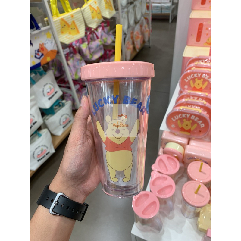 Jual Miniso Botol Tumbler Plastik Dengan Sedotan Seri Winnie The Pooh 420ml Winnie The Pooh 3724