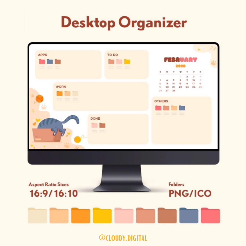 Jual Desktop Organizer Wallpaper With Calendar 2024 For Windows And   Id 11134207 7r98p Lqq6jqaa8cat89