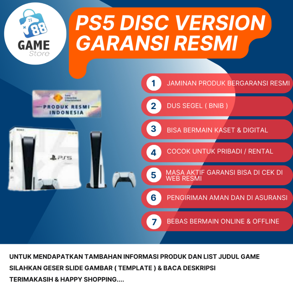 Jual PS5 DISC VERSION / PLAYSTATION 5 DISC VERSION ( GARANSI RESMI SONY ...