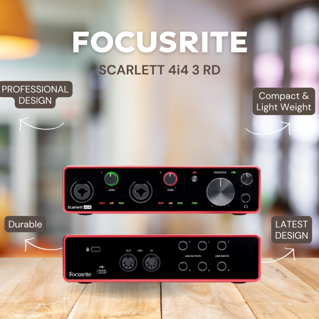 Jual FOCUSRITE SCARLETT 4i4 3 RD GEN / 4i4 3RD GEN USB AUDIO INTERFACE ...