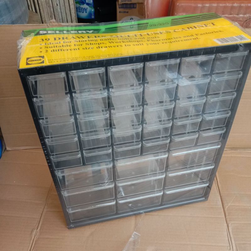 Jual Rak Susun Rak Dingding Rak Penyimpanan Komponen 39 Slot 39 Laci ...