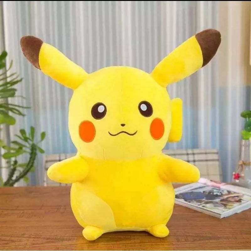 Jual Boneka Pokemon Pikhachu Ukuran 45cm & 30cm Bahan yelvo Berlebel ...