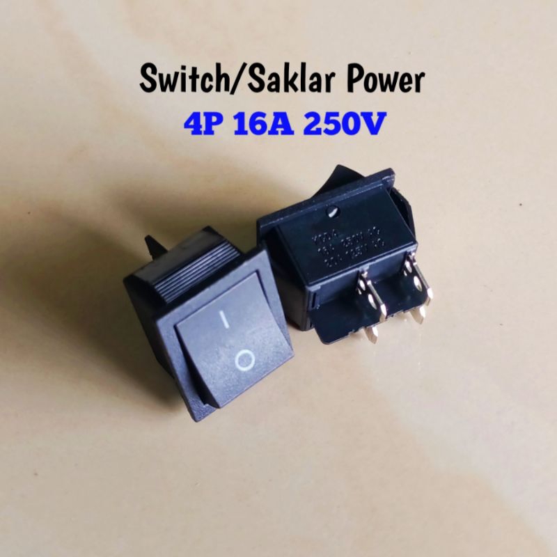 Jual Switch Power Saklar 4P ON/OFF 16A 250V | Shopee Indonesia