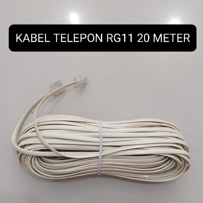 Jual Kabel Telepon Meter Jack Rj Line Telpon Rg Shopee Indonesia