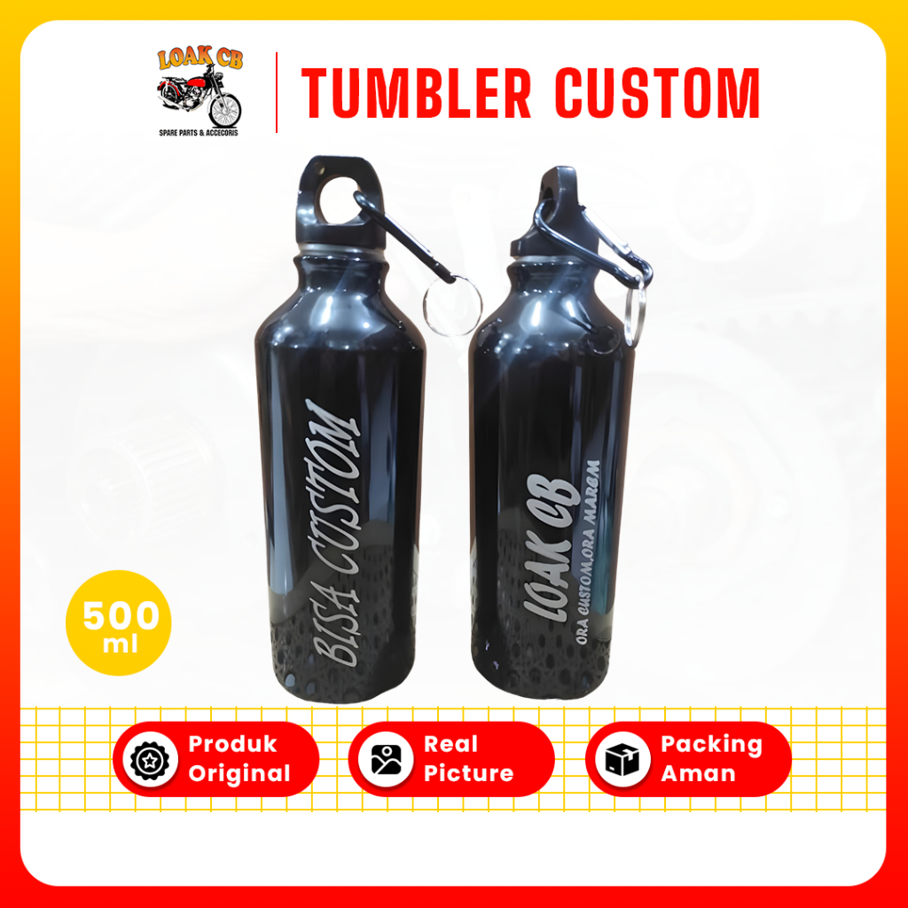 Jual Botol Minum Tumbler Bebas Desain Custom Nama Logo Gambar Grafir ...