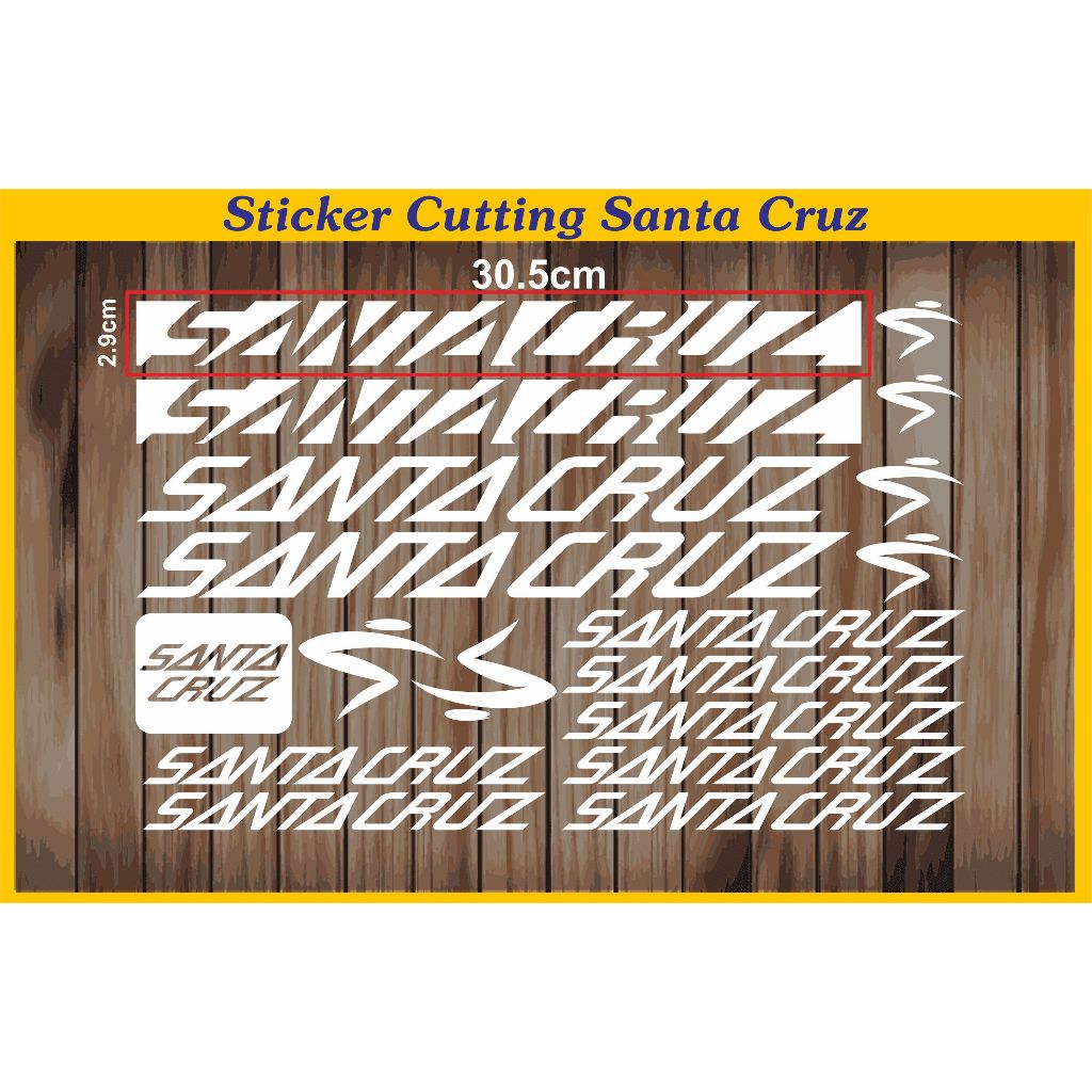 Jual Stiker Cutting Pack Sepeda Santa Cruz - Bicycle Decal Sticker ...