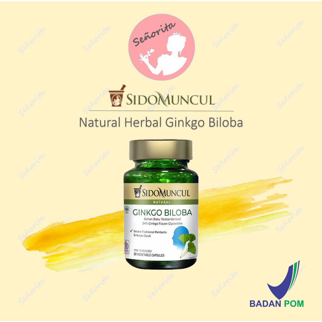 Jual SIDO MUNCUL Natural Herbal Ginkgo Biloba 30 Kapsul - Daya Ingat ...