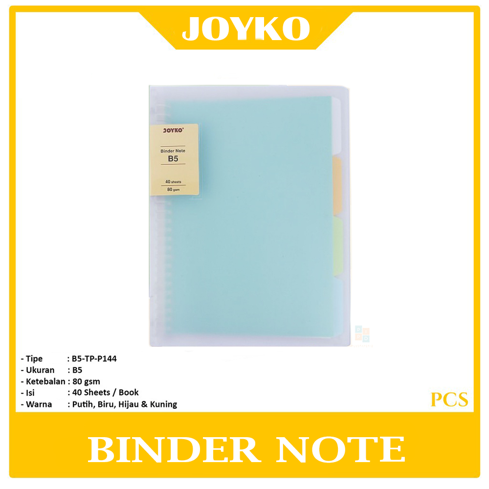 Jual Joyko - Binder Note B5-TP-P144 Cover Transparant Buku Tulis - Pcs ...