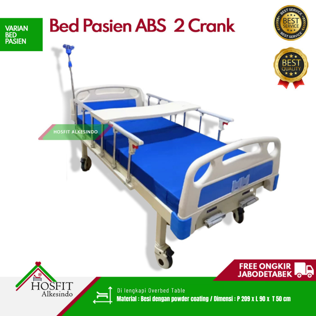 Jual Bed Pasien ABS 2 Crank - Ranjang Pasien ABS 2 Engkol - Tempat ...