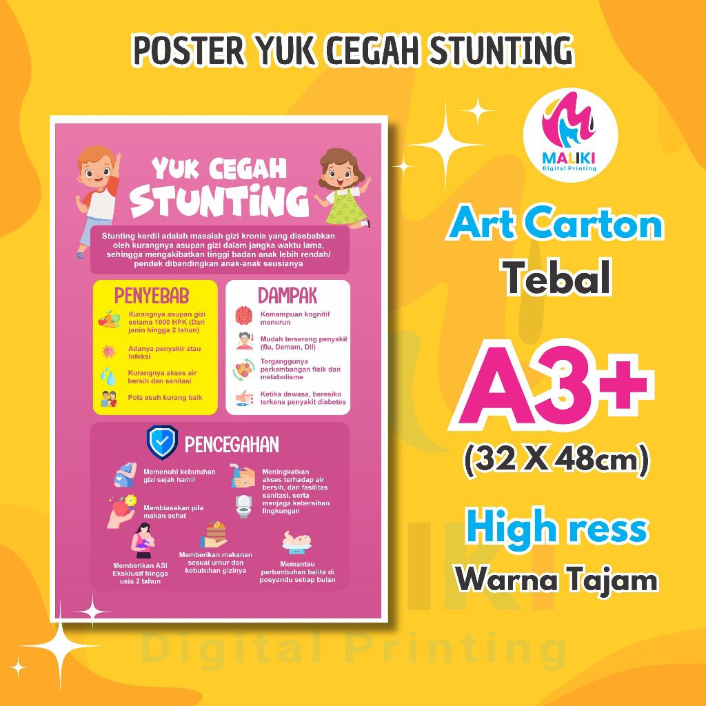 Jual Poster Kesehatan Yuk Cegah Stunting Shopee Indonesia
