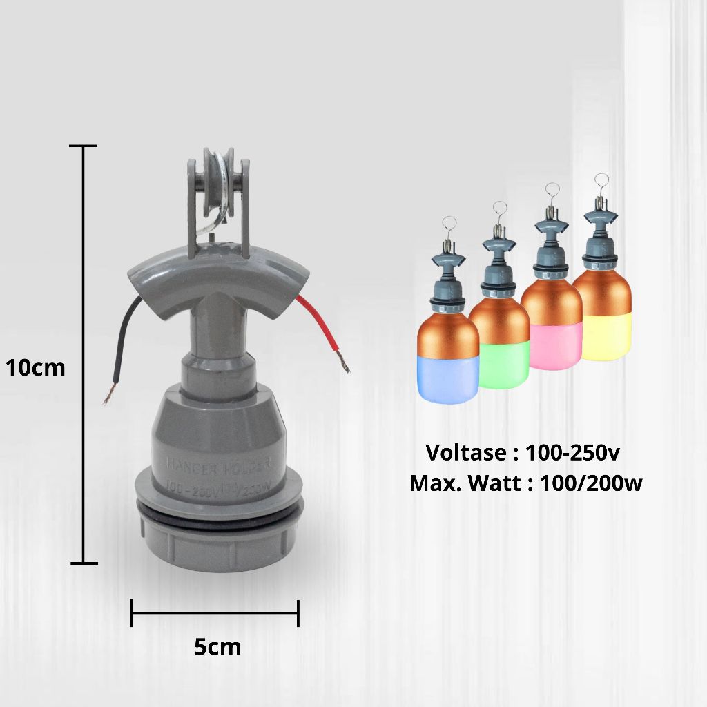 Jual FITTING GANTUNG LAMPU / FITTING WD E27 BODY PLASTIK /FITTING WD ...