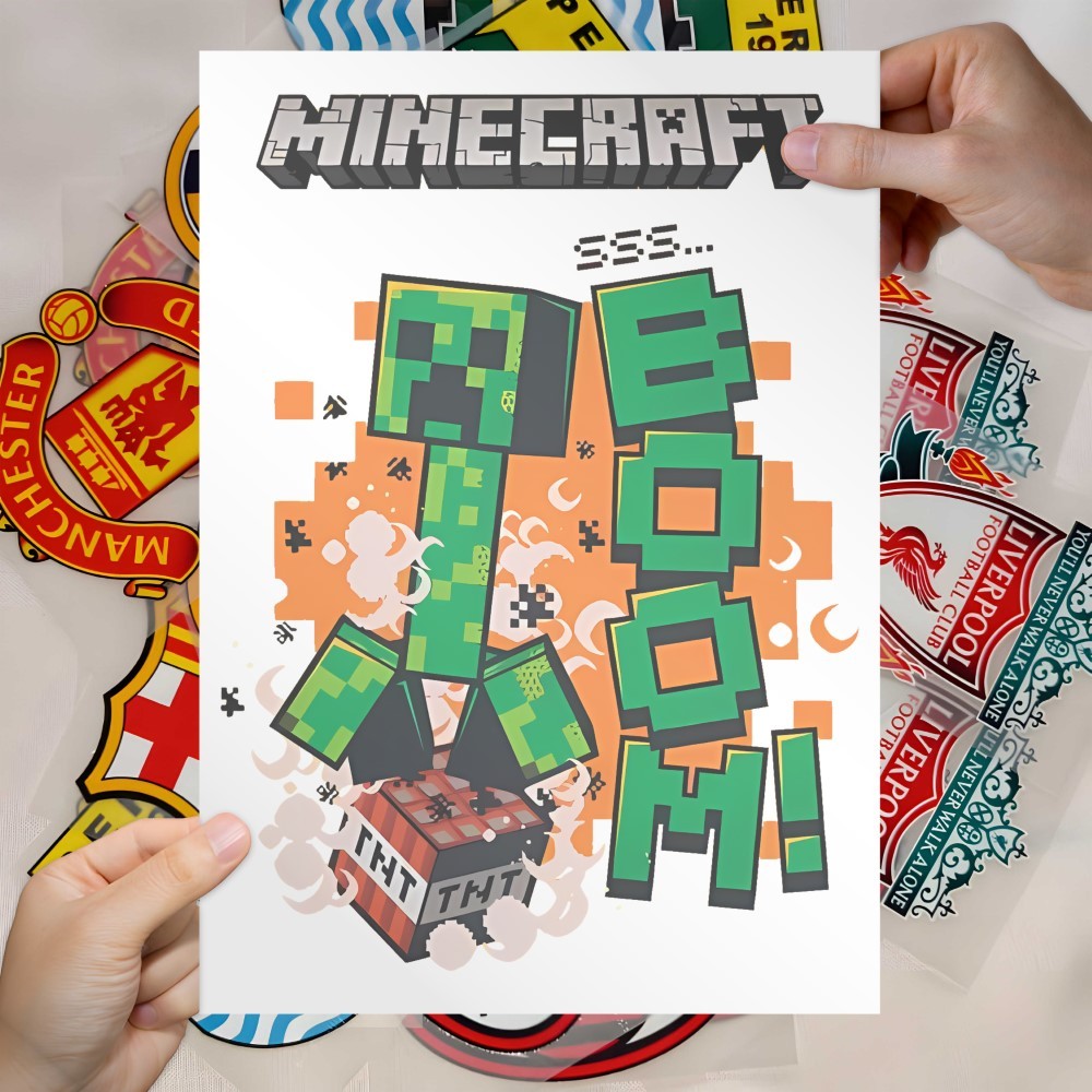 Jual Sablon Print DTF Digital Game Minecraft VOL 7 Siap Setrika Sendiri ...