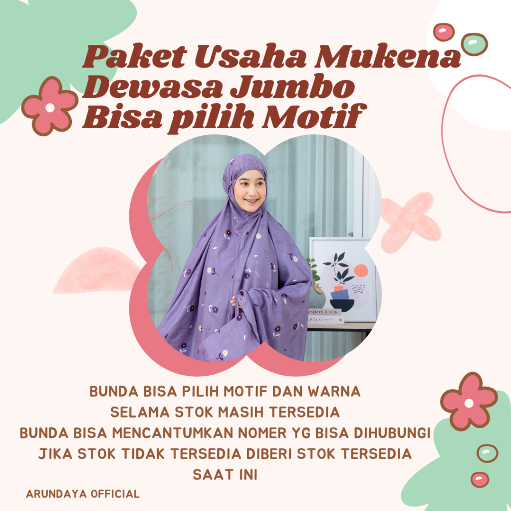 Mukena Jumbo Dewasa Rempel isi 5 dan isi 10