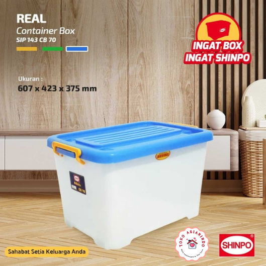 Jual Shinpo SIP 143 CB 70 Container Real Box Plastik 70 Liter Dengan ...
