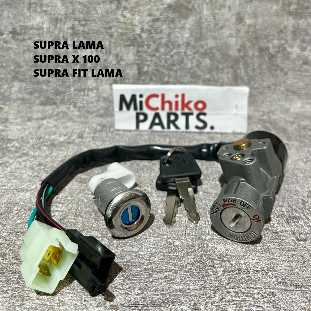 Jual Kunci Kontak Assy Set Supra Lama Supra X Supra Fit Lama Plus Kunci Jok Shopee Indonesia