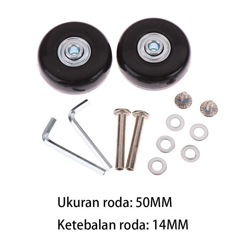 Jual 2Pcs/Set Wheels Roda Koper Replacement Pengganti 40/45/50/60mm*18 ...