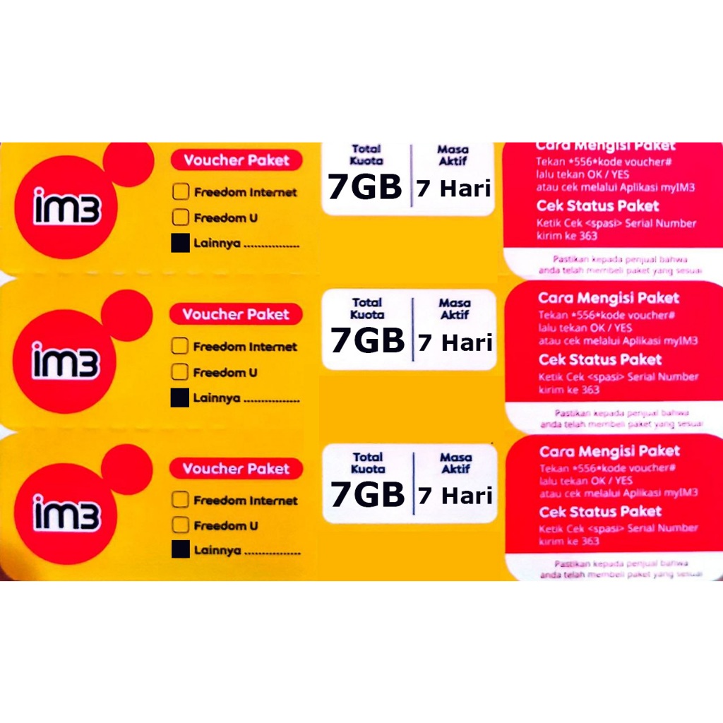 Jual V Indosat 7GB 7 Hari | Shopee Indonesia