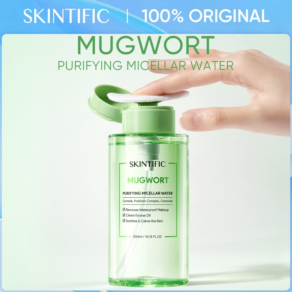 jual-skintific-mugwort-purifying-micellar-water-300ml-makup-remover