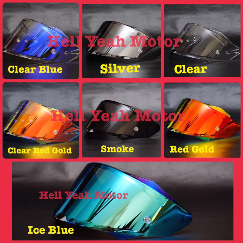 Jual Visor KYT R2R Visor Iridium R2R Red Gold Blue Clear Smoke Silver ...