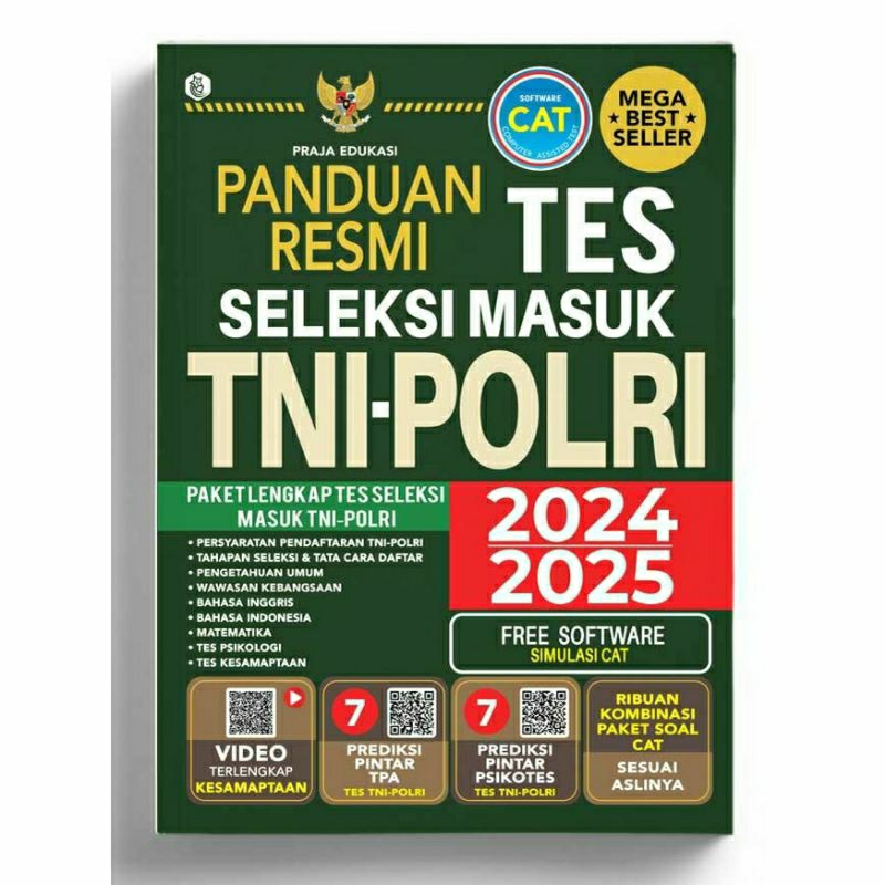 Jual Panduan Resmi Tes Seleksi Masuk Tni Polri 2024 2025 100