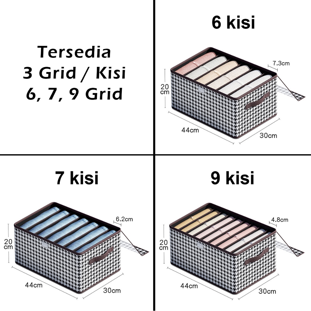 Jual Storage Box Organizer Only Tempat Penyimpanan Bersekat Kotak ...