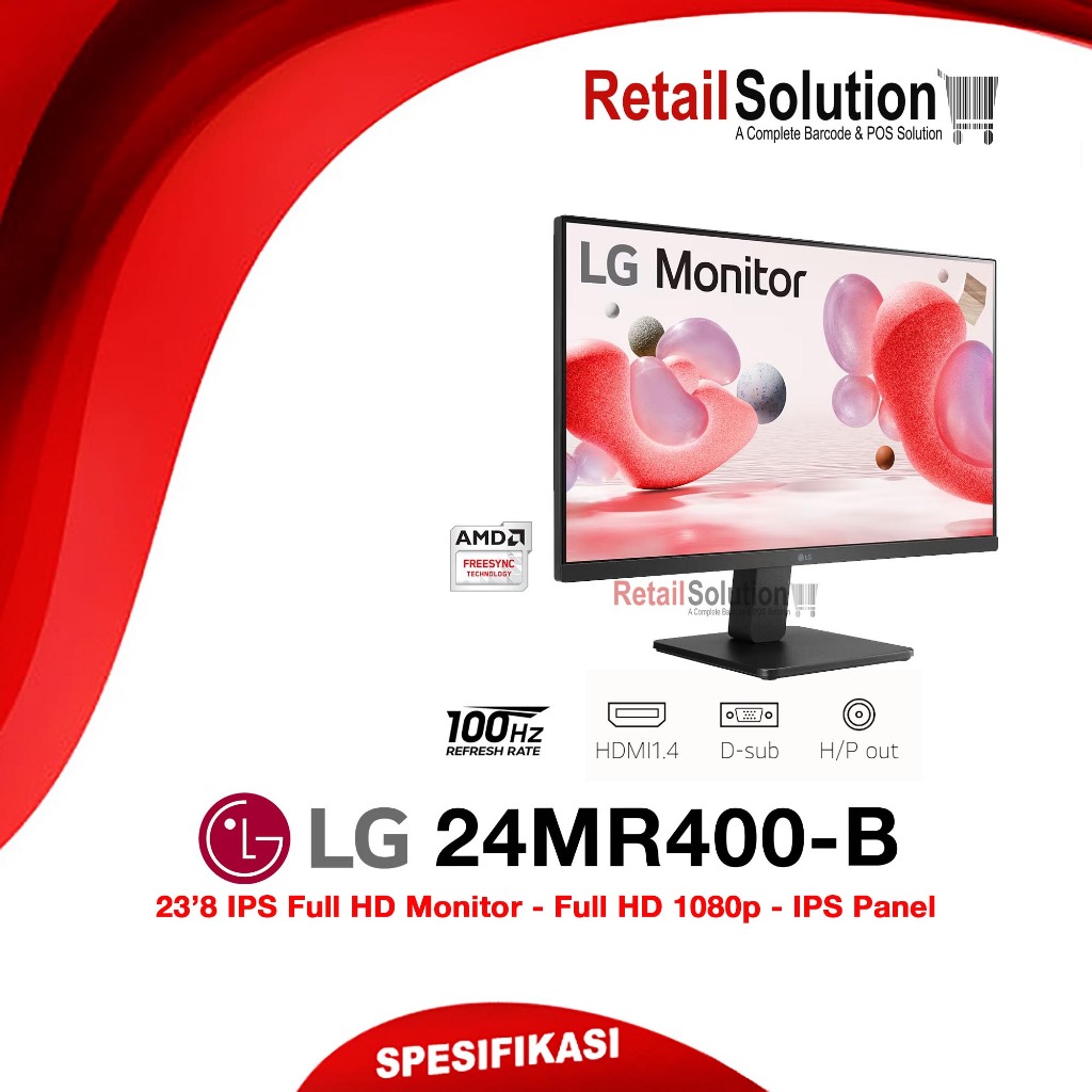 Jual Monitor IPS 24" Full HD 1080p HDMI VGA - LG 24MR400-B / 24MR400B ...