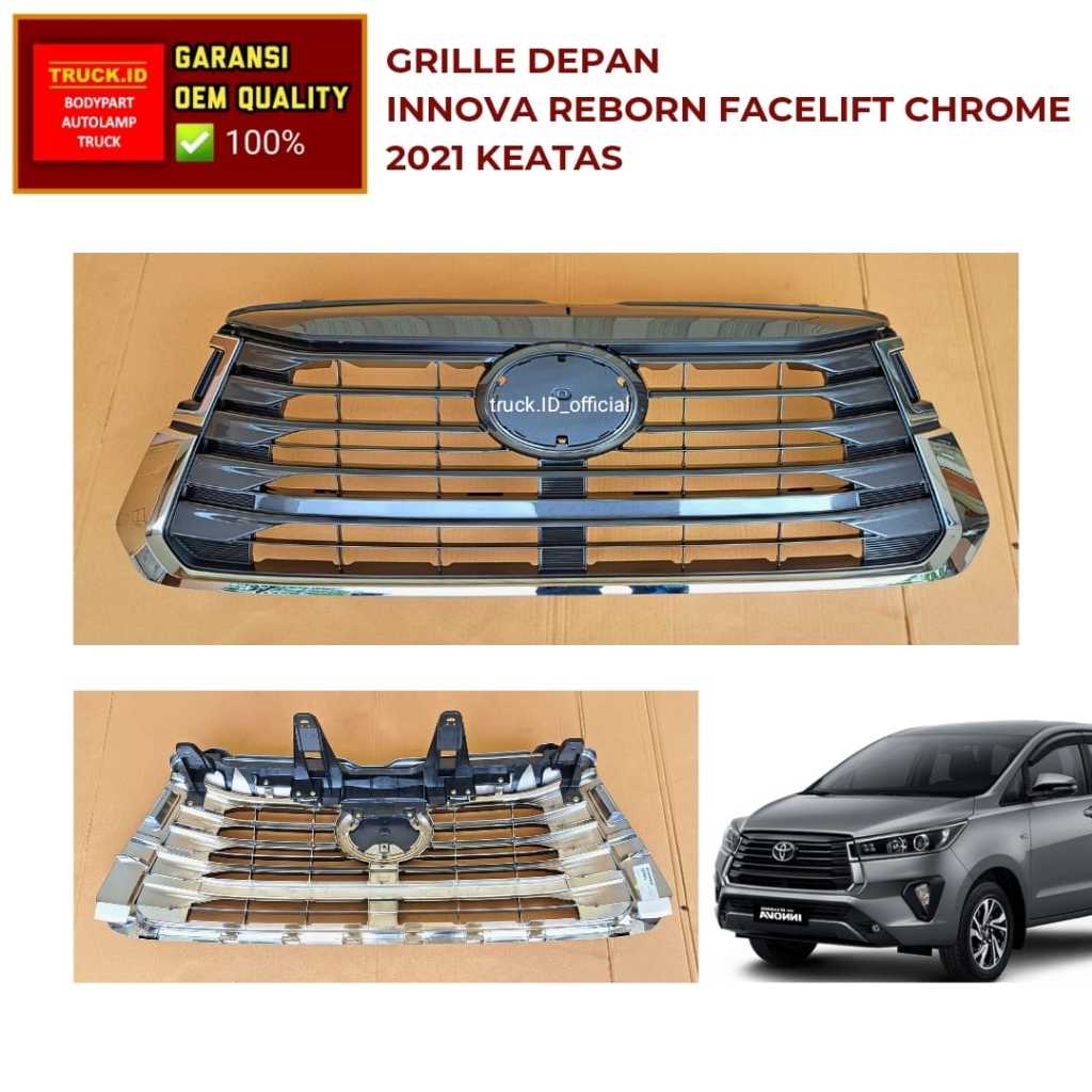 Jual GRILLE RAM RAMBANG DEPAN INNOVA REBORN 2021 2022 FACELIFT CHROME ...