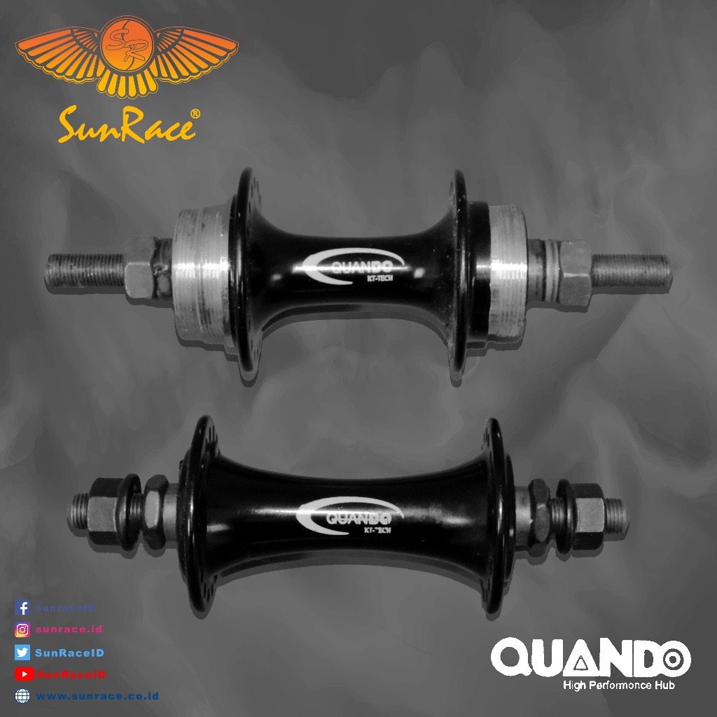 Jual HUB SEPEDA ALLOY SET QUANDO 36 H DRAT UNTUK FIXIE BMX LIPAT DLL ...
