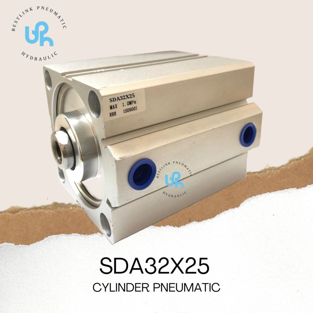 Jual SDA 32X25 COMPACT AIR CYLINDER PNEUMATIC / SDA-32X25 / SDA32X25 ...