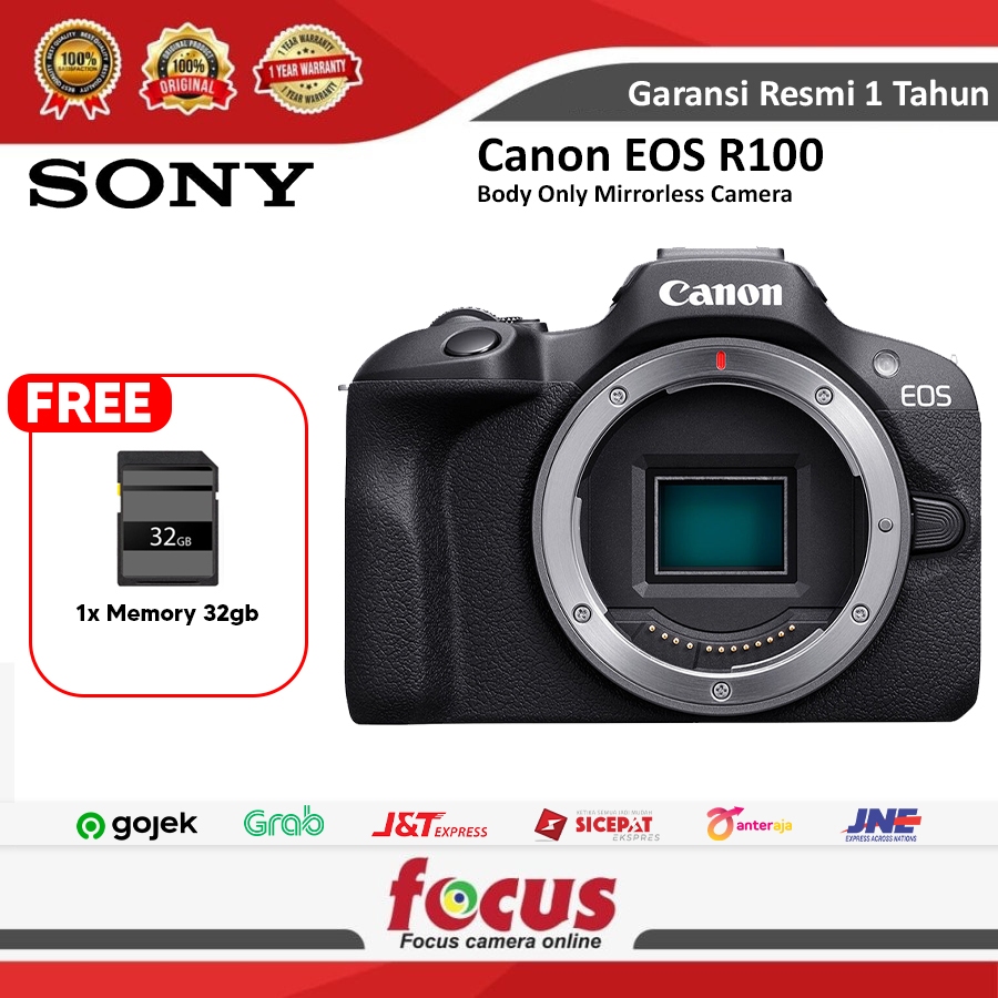 Jual Canon EOS R100 Body Only Mirrorless Camera Canon R 100 GARANSI ...
