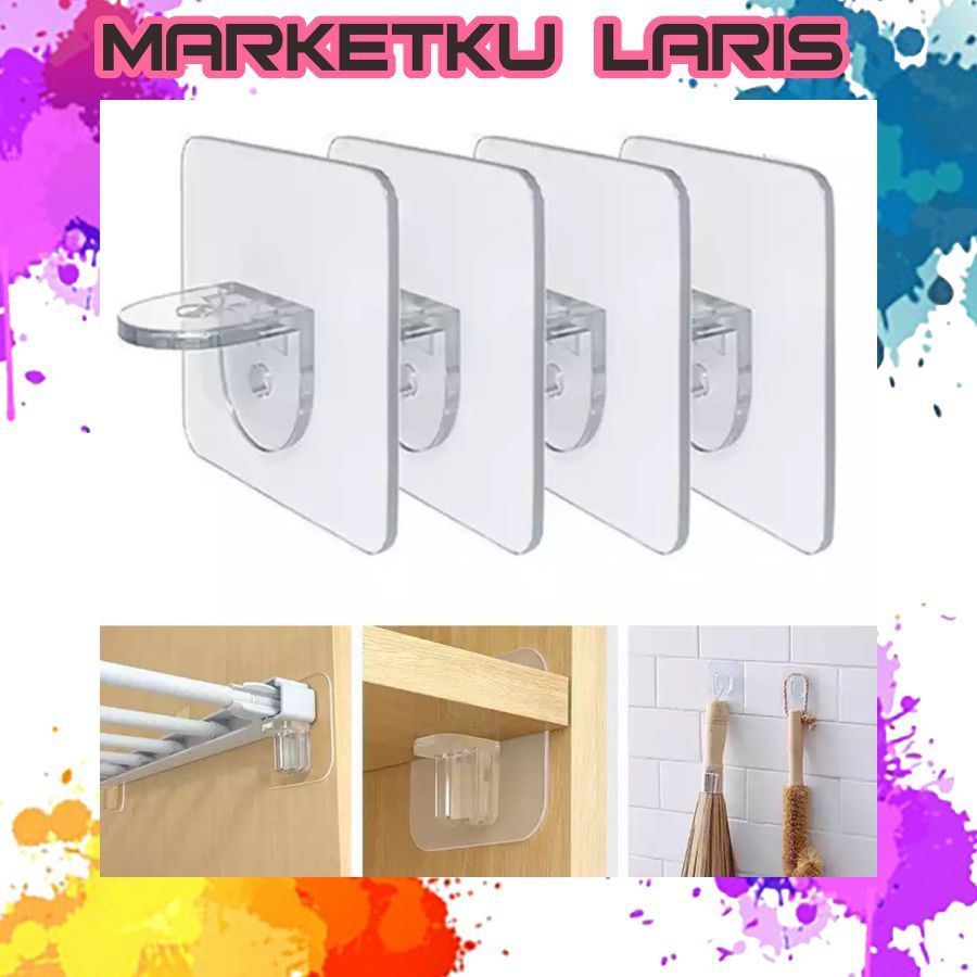 Jual MKL Penyangga Siku L Hook Ambalan Tempel Dinding Penahan Rak ...