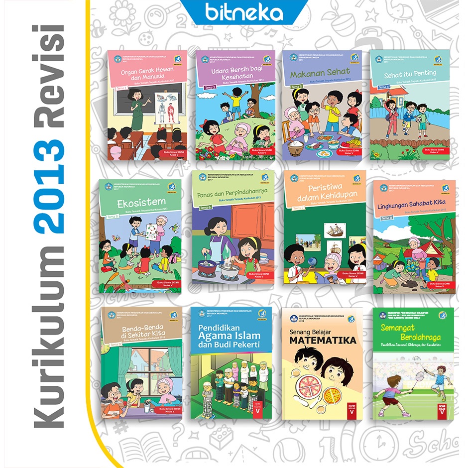 Jual Buku Teks Tematik SD/MI Kelas 5 Kurikulum 2013 Revisi Terbaru ...