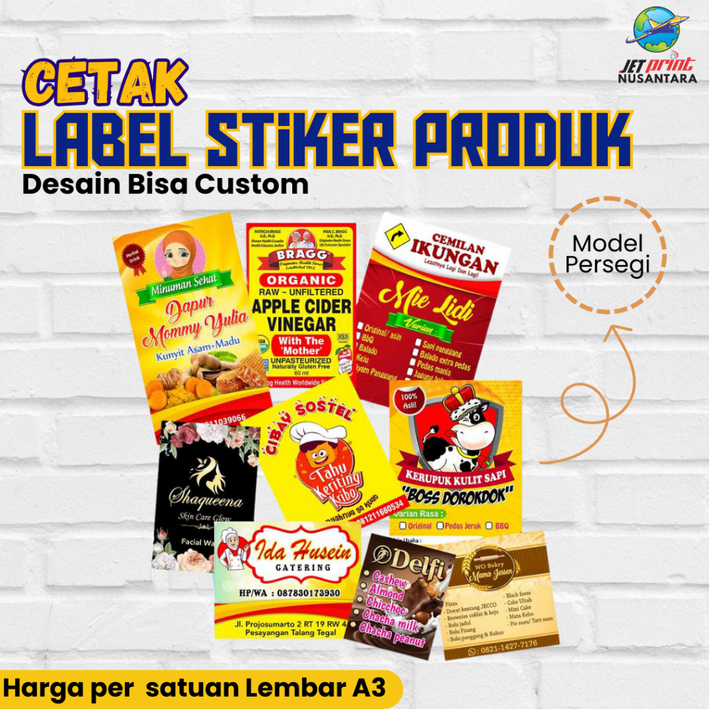 Jual STIKER CHROMO LABEL KEMASAN MURAH - LANGSUNG JADI! | Shopee Indonesia